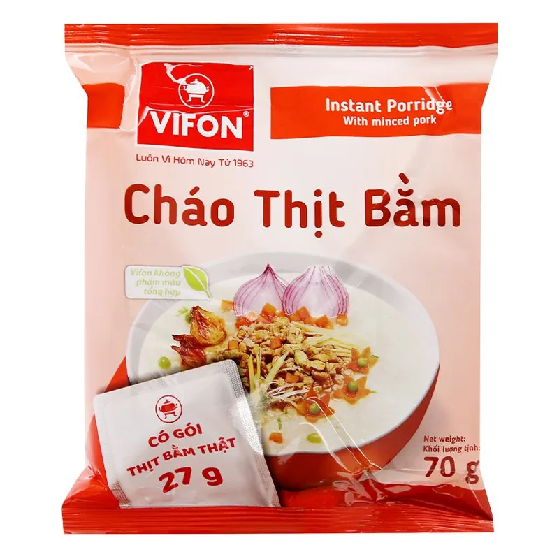 VIFON Cháo Thịt Bằm 70g x 50 gói