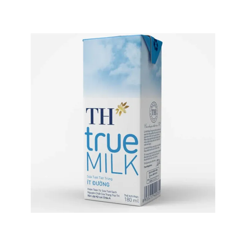Sữa TH True Milk Ít Đường 180ml x 48 hộp