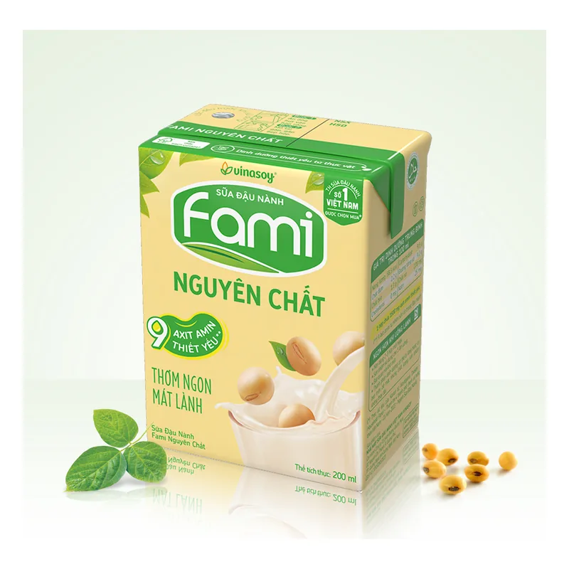 Sữa Đậu nành Fami Nguyên chất 200ml x 36 hộp